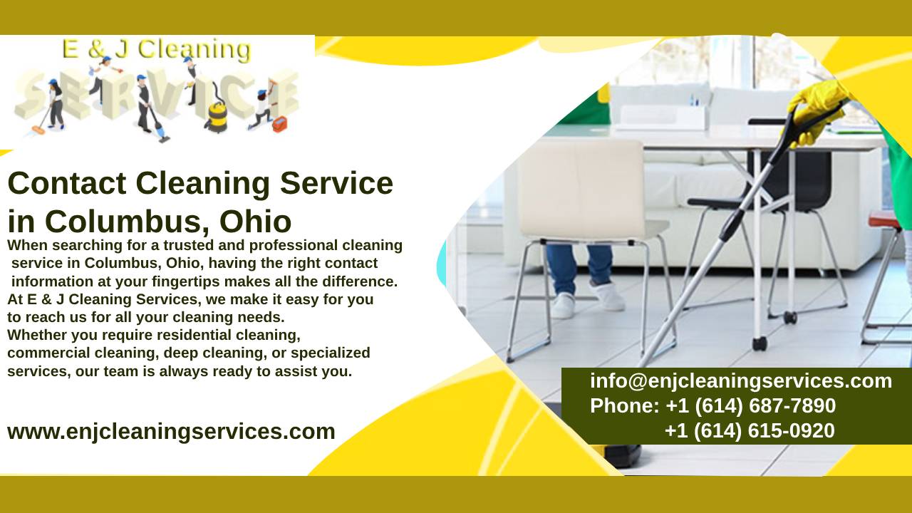 Contact Cleaning Service in Columbus Ohio
